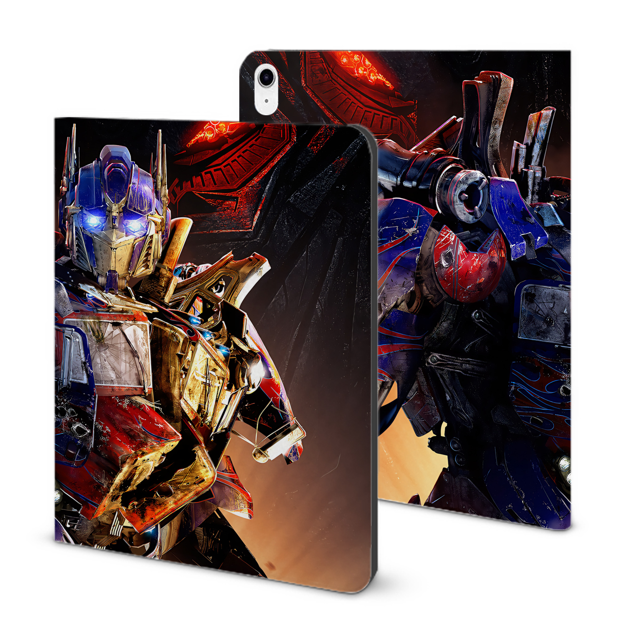 （画像用） Transformers トランスフォーマー IPad ケース ブック型 PUレザー TPU 耐衝撃 軽量 薄型 ペン収納なし 全面保護 IPad 各モデル対応